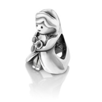 Chuvora Sterling Silver Princess Daughter Bead Charm Fits Pandora Bracelet Chuvora Sterling Silver Princess Daughter Bead Charm Fits Pandora Bracelet
