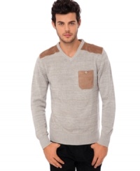 The iconic v neck sweater by Buffalo David Bitton gets a subtle makeover with sleek contrast trimming. The iconic v neck sweater by Buffalo David Bitton gets a subtle makeover with sleek contrast trimming.