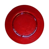 This glass charger adds incredible dimension to any table setting. This glass charger adds incredible dimension to any table setting.