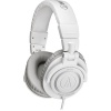 Audio-Technica ATH-M50WH Professional Studio Monitor Headphones with Coiled Cable, White