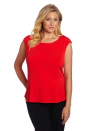 Calvin Klein Women's Plus-Size Peplum Top Calvin Klein Women's Plus-Size Peplum Top