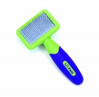 Li'l Pals Slicker Purple and Green Brush for Kittens, Extra Small