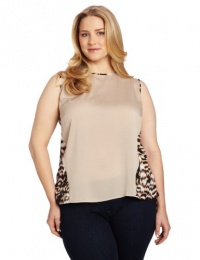 Calvin Klein Women's Plus-Size Print Block Top