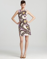 Bold paisley print dances across this kate spade new york shift dress for a mod-chic take on office style. Play up the retro mood with oversized shades and patent pumps. Bold paisley print dances across this kate spade new york shift dress for a mod-chic take on office style. Play up the retro mood with oversized shades and patent pumps.