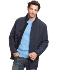 When you need to protect a classic outfit from the wind and rain, reach for the quality construction of this quilted parka from Tasso Elba. When you need to protect a classic outfit from the wind and rain, reach for the quality construction of this quilted parka from Tasso Elba.