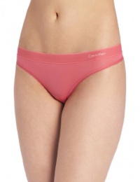 Calvin Klein Women's Second Skin Thong, Begonia, Large