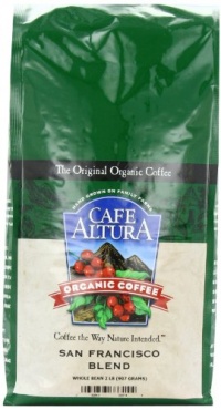 Cafe Altura Organic Coffee, San Francisco Blend, Whole Bean, 32-Ounce Bag Cafe Altura Organic Coffee, San Francisco Blend, Whole Bean, 32-Ounce Bag