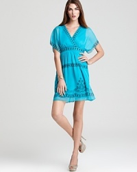 Exude bohemian charm in this Max & Cleo printed dress. Exude bohemian charm in this Max & Cleo printed dress.
