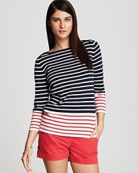 Anchor your summer style with this Vineyard Vines sweater, emboldened by a jolt of maritime stripes and and a splash of lively color. Anchor your summer style with this Vineyard Vines sweater, emboldened by a jolt of maritime stripes and and a splash of lively color.