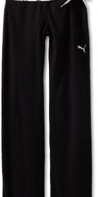 Puma - Kids Girls 7-16 Fold Over Star Yoga Pant, Black, Large Puma - Kids Girls 7-16 Fold Over Star Yoga Pant, Black, Large