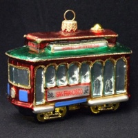 Kurt Adler Polonaise Heirlooms Handblown Handpainted San Francisco Cable Car Ornament Kurt Adler Polonaise Heirlooms Handblown Handpainted San Francisco Cable Car Ornament