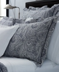 Lauren by Ralph Lauren Lauren Suite Navy & White Paisley STANDARD Pillow Sham Lauren by Ralph Lauren Lauren Suite Navy & White Paisley STANDARD Pillow Sham