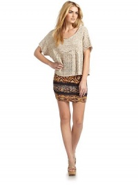 THE LOOKMarled knit throughoutShort sleevesLattice-knit details Boxy silhouetteTHE FITAbout 22 from shoulder to hemTHE MATERIAL55% cotton/45% polyesterCARE & ORIGINHand washImportedModel shown is 5'10 (177cm) wearing US size Small. THE LOOKMarled knit throughoutShort sleevesLattice-knit details Boxy silhouetteTHE FITAbout 22 from shoulder to hemTHE MATERIAL55% cotton/45% polyesterCARE & ORIGINHand washImportedModel shown is 5'10 (177cm) wearing US size Small.