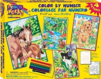 Dimensions Needlecrafts Paintworks/Pencil by Number, Animal Friends