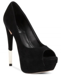 Elevate your sleek style with the Nalanee pumps by Boutique 9. With a flirty peep-toe platform silhouette, they complement any going-out look. Elevate your sleek style with the Nalanee pumps by Boutique 9. With a flirty peep-toe platform silhouette, they complement any going-out look.