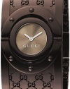 Gucci Women's YA112432 Twirl Medium Brown PVD Bangle Watch