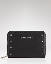 In a pretty pastel shade, Marc Jacobs' studded leather wallet won't fail to make you blush when it's time to part with your money. In a pretty pastel shade, Marc Jacobs' studded leather wallet won't fail to make you blush when it's time to part with your money.