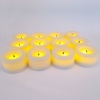 Candle Impressions set of 12 Flameless Mini Votives with Timer - Cream