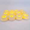 Candle Impressions set of 12 Flameless Mini Votives with Timer - Cream