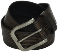 John Varvatos Star USA Men's Striped Leather Belt John Varvatos Star USA Men's Striped Leather Belt