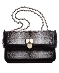 Give your style some posh appeal with this sleek shoulder bag from AK Anne Klein. Luxe, golden hardware and chic chain-link detail are instantly eye-catching, while the interior is perfectly sized to meet your day-to-night demands. Give your style some posh appeal with this sleek shoulder bag from AK Anne Klein. Luxe, golden hardware and chic chain-link detail are instantly eye-catching, while the interior is perfectly sized to meet your day-to-night demands.