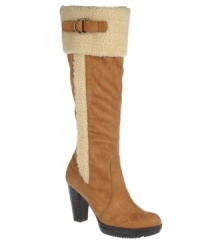 Cozy chic defines Naturalizer's Trinity boots, thanks to their rustically stylish faux fur trim and buckle hardware detailing. A round-toe silhouette and relatively low heel make them a practical, comfortable choice. Cozy chic defines Naturalizer's Trinity boots, thanks to their rustically stylish faux fur trim and buckle hardware detailing. A round-toe silhouette and relatively low heel make them a practical, comfortable choice.