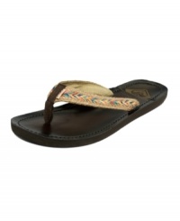 Throw the colorful, woven Fiji sandals by Roxy in your tote and you'll be ready for the beach. Throw the colorful, woven Fiji sandals by Roxy in your tote and you'll be ready for the beach.