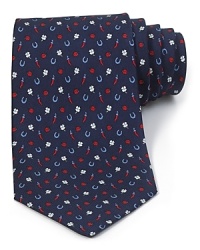 A luxurious piece that lies at the center of your dress wardrobe, this handsome tie from Salvatore Ferragamo is crafted in 100% Italian silk. A luxurious piece that lies at the center of your dress wardrobe, this handsome tie from Salvatore Ferragamo is crafted in 100% Italian silk.