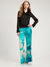Azure sky print revives this silk wide-leg silhouette. Button closureZip flyInseam, about 44SilkDry cleanImportedModel shown is 5'9½ (176cm) wearing US size 4. Azure sky print revives this silk wide-leg silhouette. Button closureZip flyInseam, about 44SilkDry cleanImportedModel shown is 5'9½ (176cm) wearing US size 4.