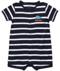 Carter's Great Catch Romper (Sizes NB - 9M) - navy, 9 months Carter's Great Catch Romper (Sizes NB - 9M) - navy, 9 months