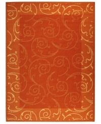 Sunny orange accents give life to this graceful area rug, which can be placed inside your home or out on the patio. Made with a specially designed sisal weave, the Courtyard offers elegant looks and exceptional durability. (Clearance) Sunny orange accents give life to this graceful area rug, which can be placed inside your home or out on the patio. Made with a specially designed sisal weave, the Courtyard offers elegant looks and exceptional durability. (Clearance)