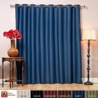 Wide Width Fire Retardant Grommet Blackout Curtain 100W X 84L Panel - Navy - BWFL Wide Width Fire Retardant Grommet Blackout Curtain 100W X 84L Panel - Navy - BWFL