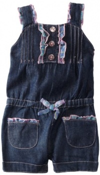Carter's Watch the Wear Baby-Girls Infant Romper With Frills Pockets On Front, Medium Blue, 12 Months Carter's Watch the Wear Baby-Girls Infant Romper With Frills Pockets On Front, Medium Blue, 12 Months