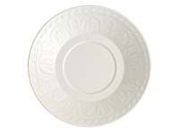 This collection of classic white, patterned dinnerware and serveware is remarkable for its ability to coordinate with a variety of table linen and flatware patterns. This collection of classic white, patterned dinnerware and serveware is remarkable for its ability to coordinate with a variety of table linen and flatware patterns.