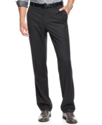 Stripes get put on display with these sharp flat-front dress pants from INC International Concepts. Stripes get put on display with these sharp flat-front dress pants from INC International Concepts.