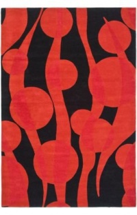 Safavieh Soho Collection SOH755A Handmade Red and Black New Zealand Wool Area Rug, 5-Feet by 8-Feet Safavieh Soho Collection SOH755A Handmade Red and Black New Zealand Wool Area Rug, 5-Feet by 8-Feet