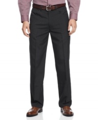 Versatile flat-front dress pants from Haggar are an essential work-week staple