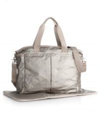 For modern moms on the go--LeSportsac's lightweight and easy-to-care-for Ryan baby bag features plenty of pockets and compartments for all the baby essentials. For modern moms on the go--LeSportsac's lightweight and easy-to-care-for Ryan baby bag features plenty of pockets and compartments for all the baby essentials.