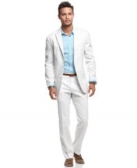 Lightweight pants like these from INC International Concepts are an ideal addition to your summer suit style. Lightweight pants like these from INC International Concepts are an ideal addition to your summer suit style.