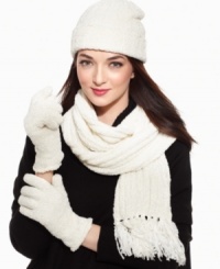 A cozy cap with lovely warmth-retaining texture. Chenille shaker stitch cap by Charter Club. A cozy cap with lovely warmth-retaining texture. Chenille shaker stitch cap by Charter Club.