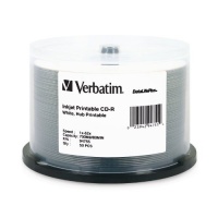 Verbatim 94755 700 MB 52x 80 Minute DataLifePlus White Inkjet and Hub Printable Recordable Disc CD-R, 50-Disc Spindle Verbatim 94755 700 MB 52x 80 Minute DataLifePlus White Inkjet and Hub Printable Recordable Disc CD-R, 50-Disc Spindle