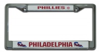 MLB Philadelphia Phillies Chrome License Plate Frame MLB Philadelphia Phillies Chrome License Plate Frame
