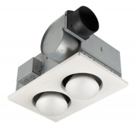Broan 164 2-Bulb Ventilation Heater Bath Fan with Lights Broan 164 2-Bulb Ventilation Heater Bath Fan with Lights