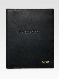 Hand-sewn of supple Italian calfskin, it includes 5 credit card slots and passport compartment. 4.5 X 5CalfskinMade in USAFOR PERSONALIZATIONSelect a color and quantity, then scroll down and click on PERSONALIZE & ADD TO BAG to choose and preview your monogramming options. Please allow 1 week for delivery. Hand-sewn of supple Italian calfskin, it includes 5 credit card slots and passport compartment. 4.5 X 5CalfskinMade in USAFOR PERSONALIZATIONSelect a color and quantity, then scroll down and click on PERSONALIZE & ADD TO BAG to choose and preview your monogramming options. Please allow 1 week for delivery.