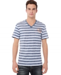 Stripe it up. With a cool, casual look, this t shirt from Buffalo David Bitton instantly updates your weekend look. Stripe it up. With a cool, casual look, this t shirt from Buffalo David Bitton instantly updates your weekend look.