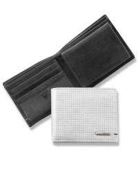 The casual cool of this wallet from Guess will keep you current with card carrying style. The casual cool of this wallet from Guess will keep you current with card carrying style.
