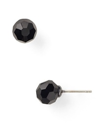 Carolee's faceted studs are a simple yet striking choice whether worn with sleek suiting or more casually with jeans and a tee. Carolee's faceted studs are a simple yet striking choice whether worn with sleek suiting or more casually with jeans and a tee.