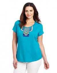 Lucky Brand Women's Plus-Size Adrianna Short Sleeve Top Lucky Brand Women's Plus-Size Adrianna Short Sleeve Top