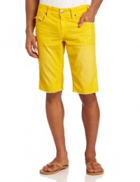 True Religion Men's Ricky Cut Off Fashion Cord Short In Pineapple True Religion Men's Ricky Cut Off Fashion Cord Short In Pineapple