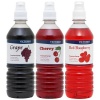 Victorio 3-Flavor Pack Shaved Ice/Snow Cone Syrups, Grape, Cherry, Red Raspberry